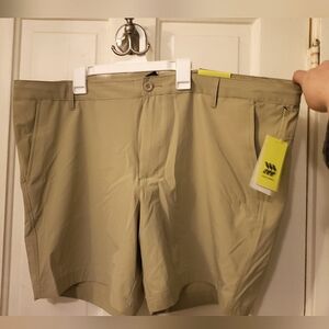 All in Morion Men's Hybrid Tan Resort Shorts